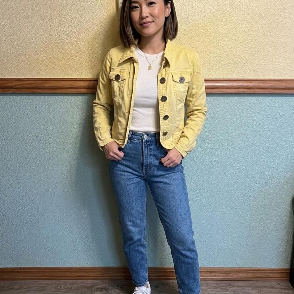 AMI Yellow Utility Jacket | Button-Up | Size S